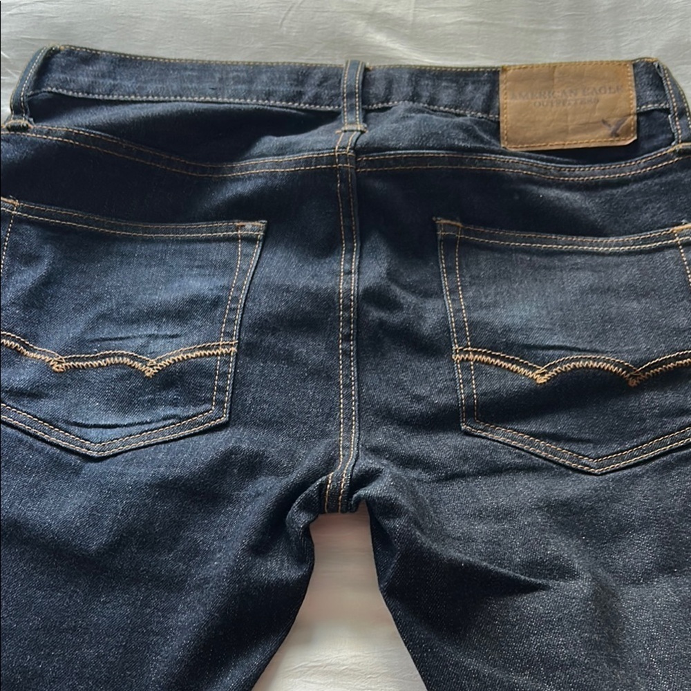 American Eagle Outfitters Men's Dark Blue Skinny Jeans - 29/30 - EXCELLENT COND - Picture 6 of 10